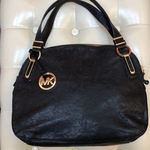 Michael Kors genuine leather satchel handbag purse